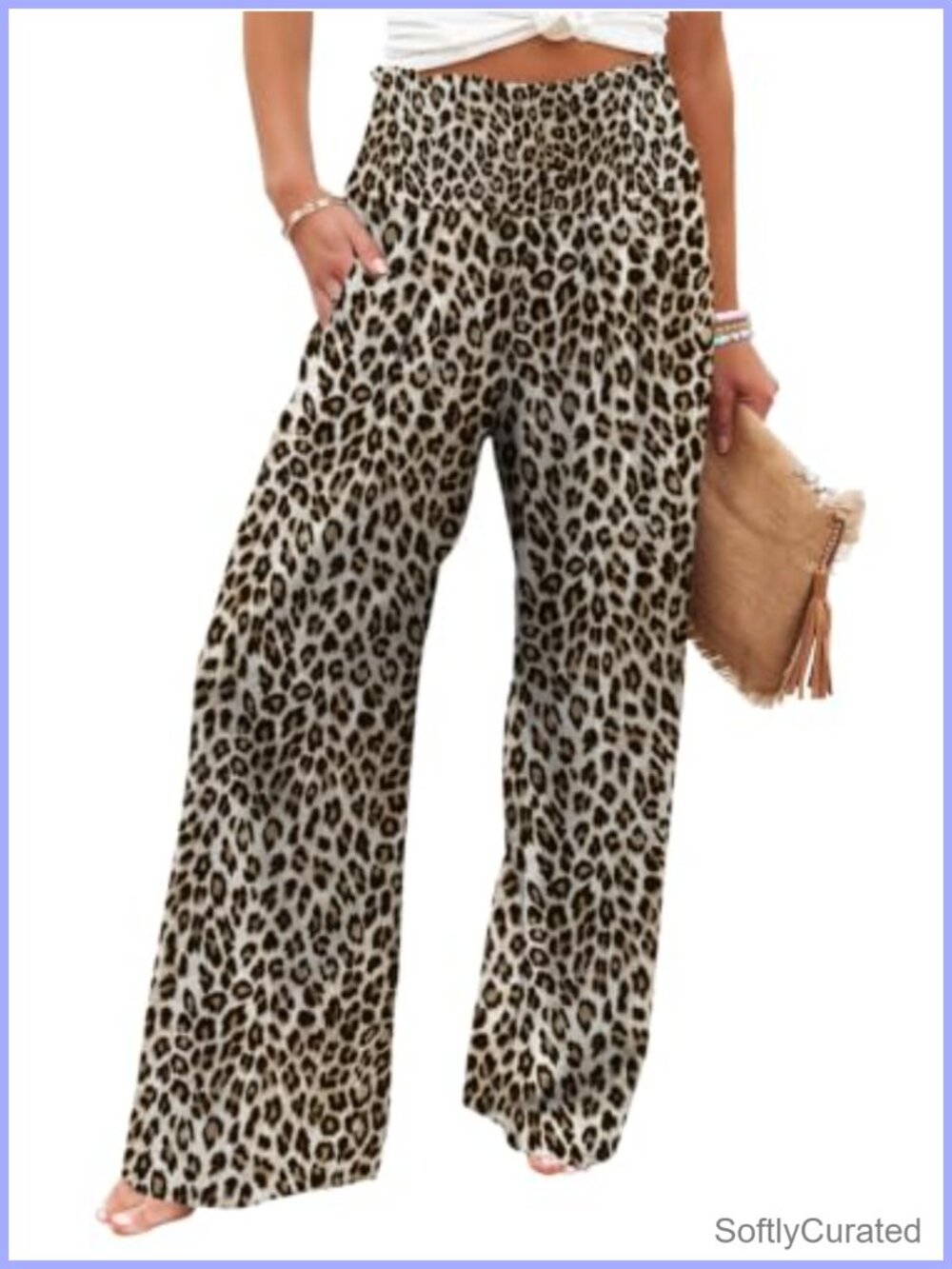 High Waisted Palazzo Wide Leg Lounge Pants with Pockets Pull On
